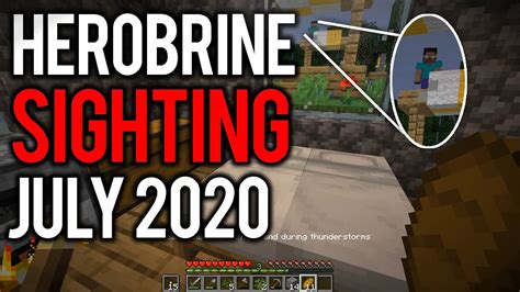 MINECRAFT CREEPYPASTA: Herobrine Sighting JULY 2020 - YouTube