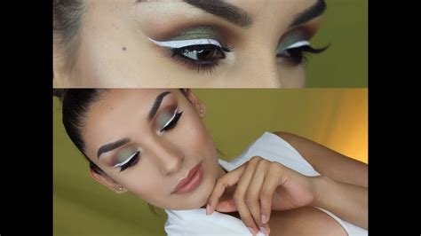 WHITE EYELINER MAKEUP TUTORIAL .. - YouTube