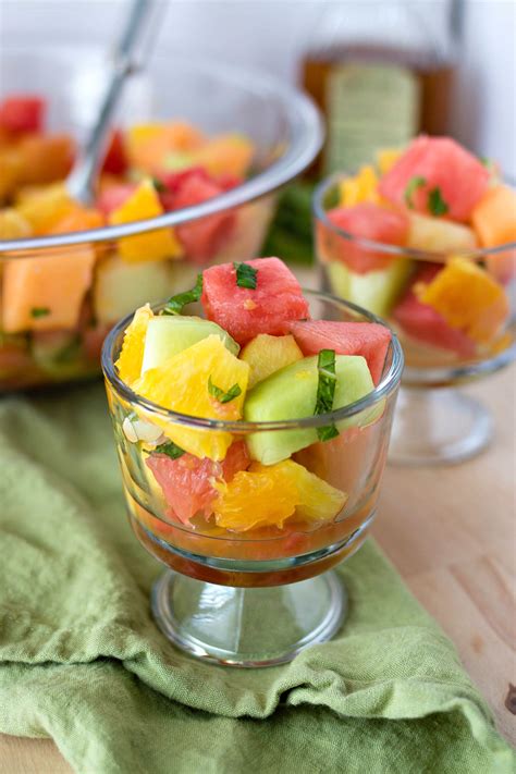 Pineapple & Melon Fruit Salad with Citrus Mint Dressing - CPA: Certified Pastry Aficionado