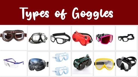 Different Types of Goggles In English Vocabulary - YouTube