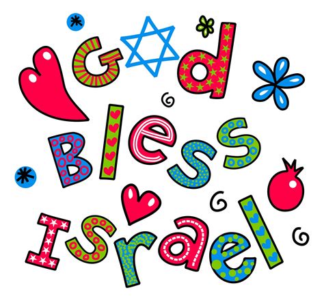 God Bless Israel Doodle Text 3272313 Vector Art at Vecteezy