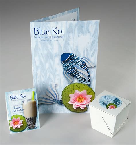 Blue Koi Menu Design on Behance