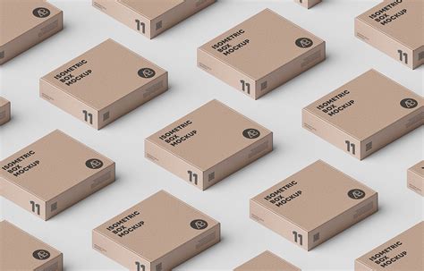 Box Grid PSD Packaging Free Mockup | Mockup World HQ