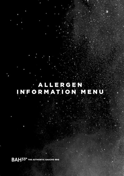 (PDF) ALLERGEN INFORMATION MENU - BAH33 · Vaca Atolada / Beef Ribs with Cassava White Rice ...