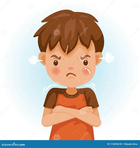 Children angry stock vector. Illustration of expression - 115025618