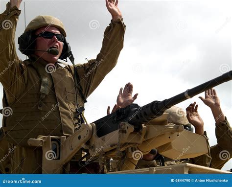 US army crew on tank editorial image. Image of horizontal - 6844790