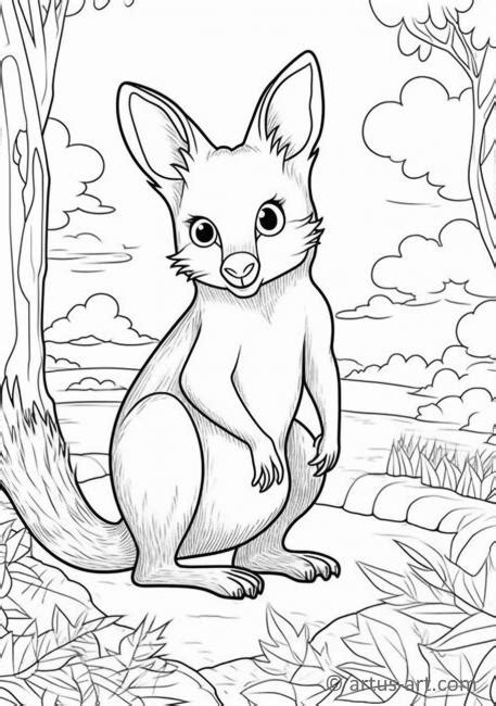 Wallaby Coloring Page For Kids » Free Download » Artus Art