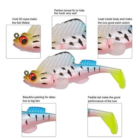 10 Styles Jumping Fish Fishing Tail soft -hanging bottom Soft Bottom ...