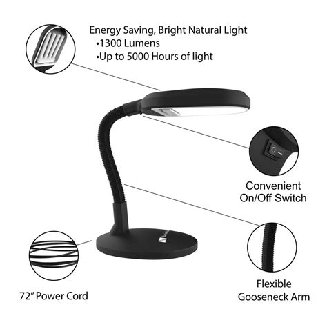 Natural Sunlight Desk Lamp - Adjustable Gooseneck Design | eBay