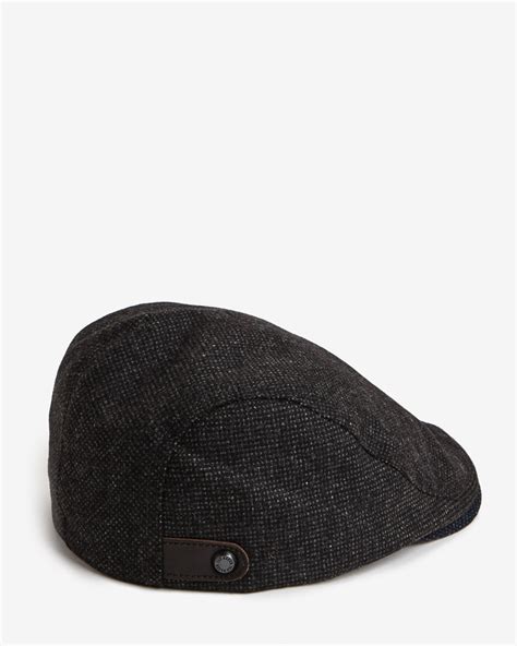 Lyst - Ted Baker Woven Contrast Flat Cap in Gray for Men