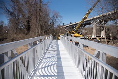 City of Havre de Grace installs elevated walkway connecting Lock House grounds and Joe K Trail.