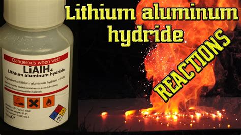 LiAlH4. Lithium aluminum hydride. Reactions - YouTube