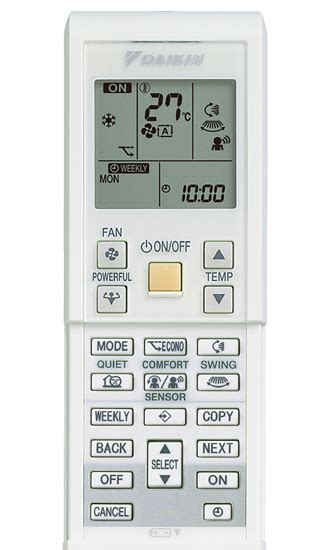 Daikin Heat Pump Controller Symbols