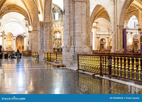 Interior of Valencia Cathedral Temple in Valencia, Spain Editorial ...