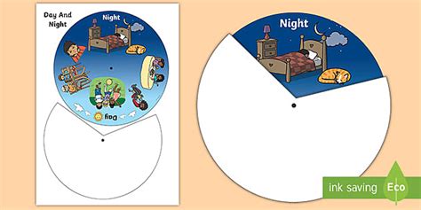 Day And Night Split Pin Activity - Twinkl