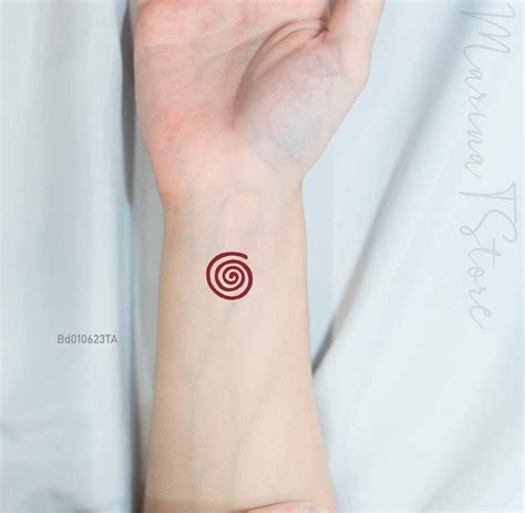 Single Spiral Symbol Temporary Tattoo Waterproof Tattoo - Etsy