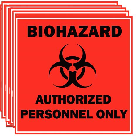 Biohazard Stickers Signs - Hazardous Materials Warning Label Stickers Decals Waterproof for Labs ...