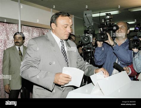 Former Russian Defense Minister Pavel Grachev casts his ballot Stock Photo - Alamy