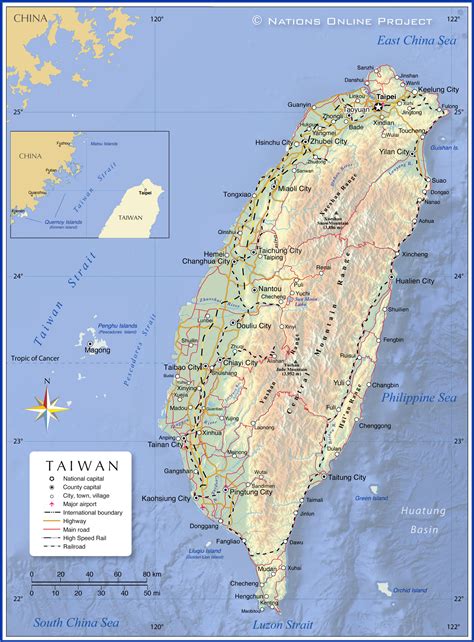 Map of Taiwan - Nations Online Project