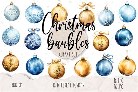 Christmas Baubles Clipart Set Graphic by Cheerful Apple Studio · Creative Fabrica