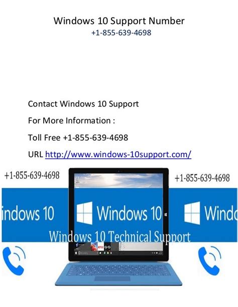 Windows 10 support phone number +1 855-639-4698