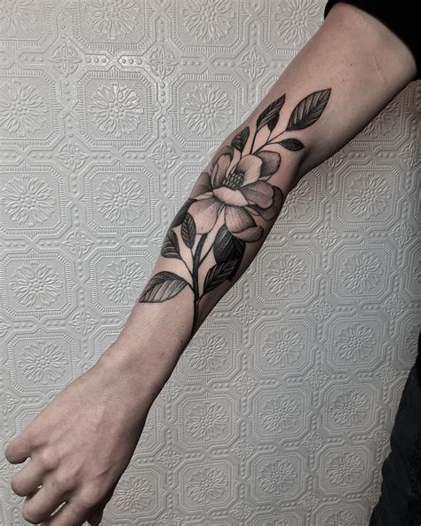 Freehand Magnolia by Justin Olivier at Downtown Tattoo New Orleans : r ...