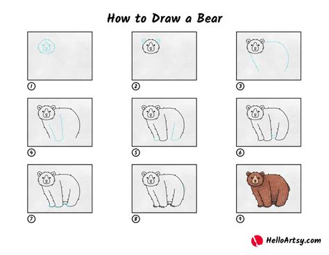 How To Draw A Brown Bear Step By Step - vrogue.co