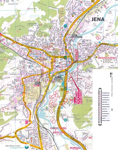 Guide to Bach Tour: Jena - City Map