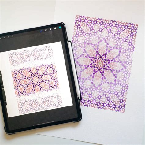 Digital vs. Hand-Drawn Geometric Patterns