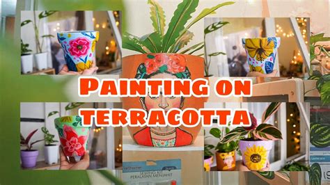 #fridakahlo #paintingonpot #terracotta Painting on terracotta|Melukis Di Pot Gerabah - YouTube