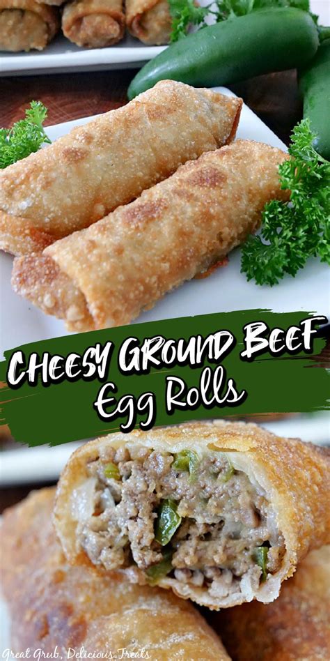 Cheeseburger Egg Rolls? Aww, Yeah! | Egg rolls, Egg roll recipes, Recipes