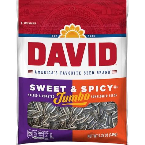 David's Jumbo Sunflower Seeds, Sweet & Spicy, Roasted & Salted, Keto ...