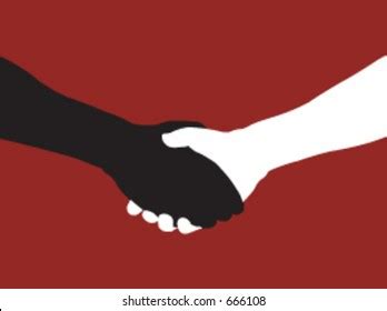 Black White Shaking Hands Vector Format Stock Vector (Royalty Free ...