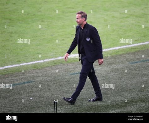 London, UK. 07th July, 2021. Kasper Hjulmand (Denmark coach) at the ...