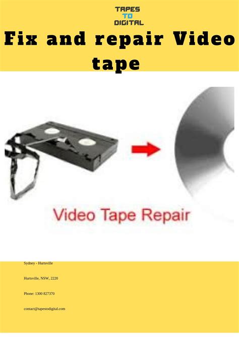 Best services repair tape in Australia | Tapes to digital - Gifyu