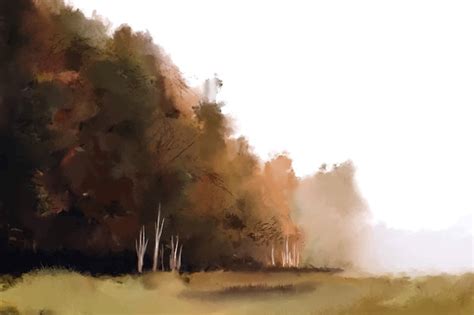 Free Vector | Watercolor autumn landscape