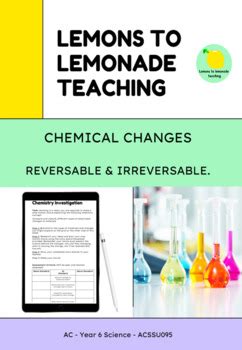 Reversable & Irreversible Changes – Chemistry Investigation | TPT