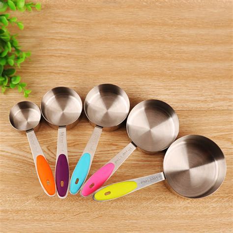 Behokic 10 PCS Grade Stainless Steel Measuring Spoon Cups Teaspoon Tablespoon Set with Soft ...