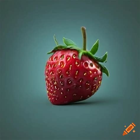 Realistic image of strawberries