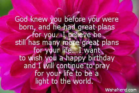 God knew you before you were, Religious Birthday Quote