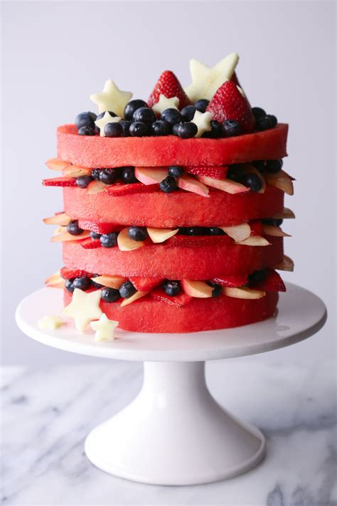 Fresh Watermelon Layer Cake - Wife Mama Foodie