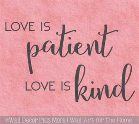 Bedroom Wall Quotes Love Is Patient Love Is Kind Vinyl Lettering Decals