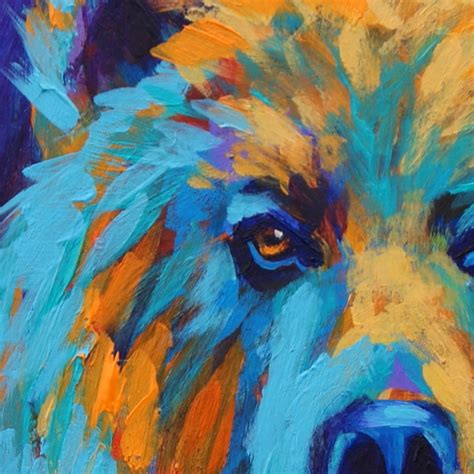 Daily Painters Abstract Gallery: Colorful Abstract Grizzly Bear ...