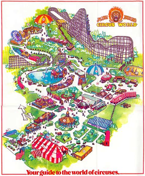 Theme Park Brochures Circus World Map 1980 | ThemeParkBrochures.net