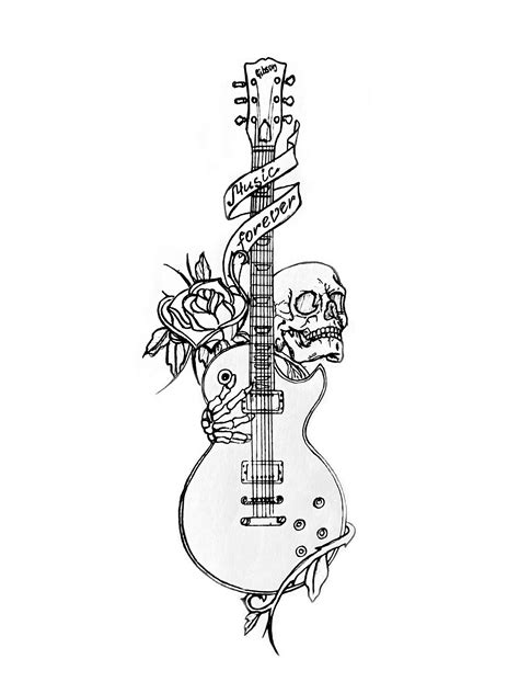 Image result for les paul vines tattoo Music Guitar Tattoo, Guitar Tattoo Design, Guitar Drawing ...