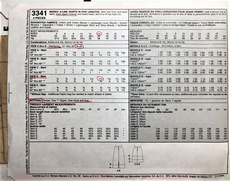 How to Read a Sewing Pattern Envelope: Get All the Info for Successful Sewing — Sew Sew Lounge