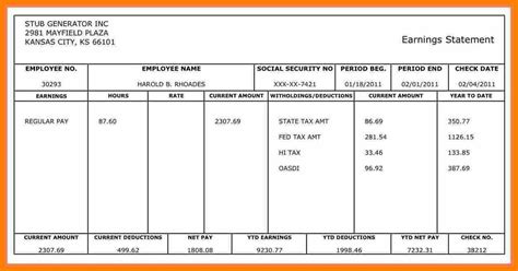 Quickbooks Pay Stub Template – emmamcintyrephotography.com