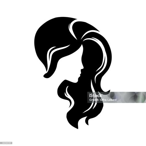 Woman Long Hair Icon Stock Illustration - Download Image Now - Hair ...