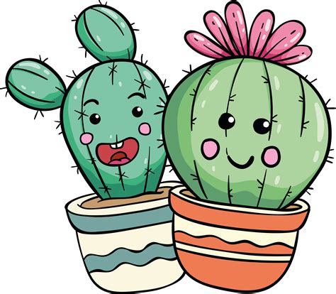Happy cactus friends kids bedroom wall sticker - TenStickers