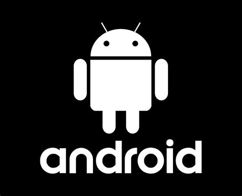 Android Operating system Logo Icon Symbol With Name White Design ...